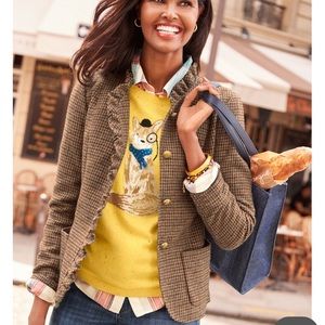 Talbots Foxy Gentlemen Button Shoulder Sweater